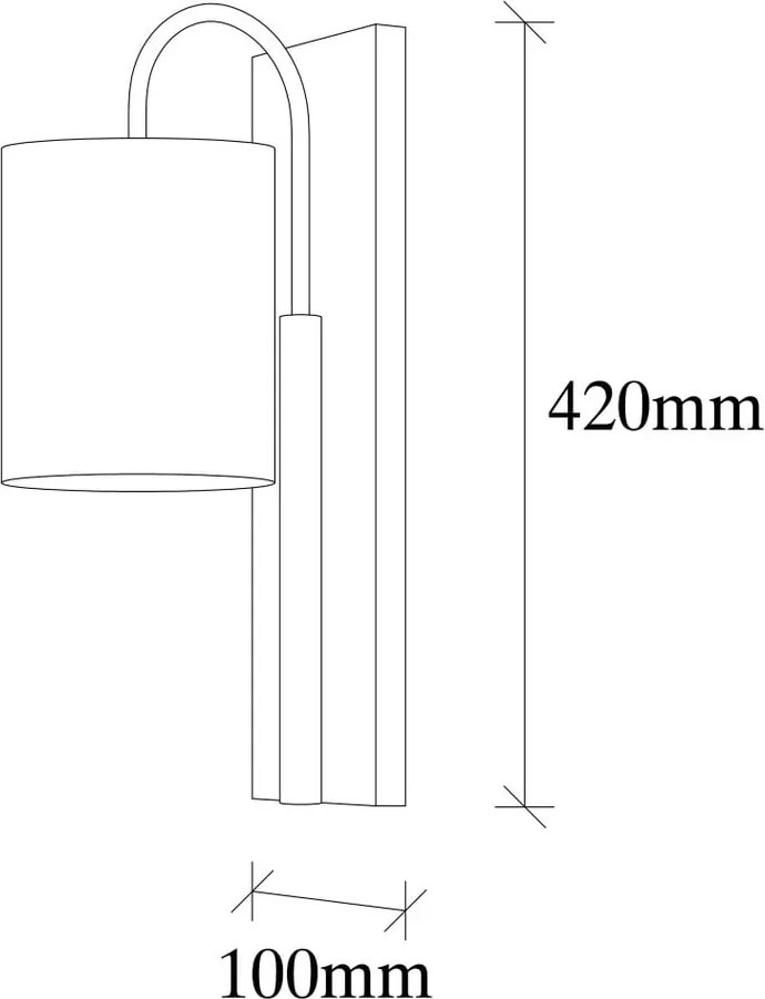 Lampada da parete nera/beige Baston – Opviq lights