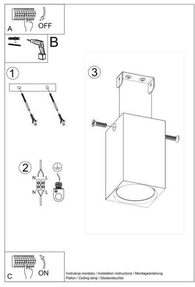Sollux SL.1040 - Faretto KEKE 1xGU10/40W/230V 10 cm quercia