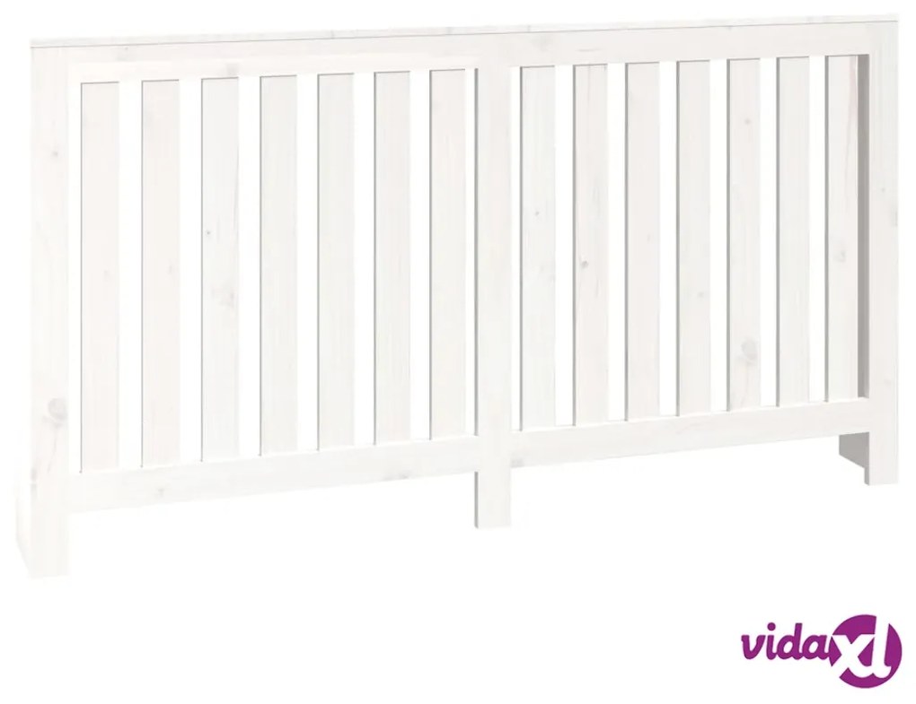 vidaXL Copertura Termosifone Bianca 153x19x84 cm Legno Massello Pino