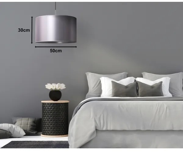 Duolla - Lampadario a sospensione con filo CANNES 1xE27/15W/230V diametro 50 cm argento