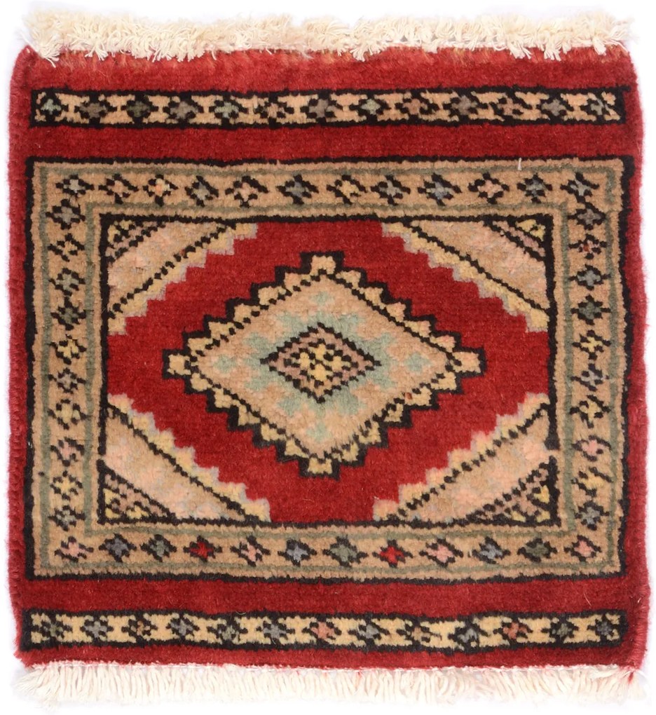 Bokhara Tappeto 30x30 Beige (Pakistan) Annodato A Mano