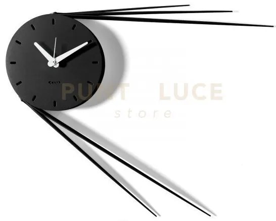 Orologio da parete di design traslo nero