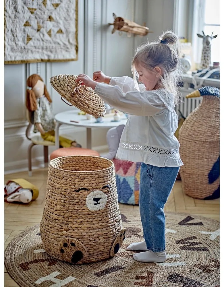 Cesto per bambini in giacinto d'acqua di colore naturale ø 40x57 cm Timone - Bloomingville Mini