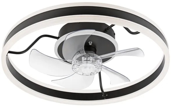 Plafoniera LED con ventilatore APOLLO LED/38W/230V nero + telecomando