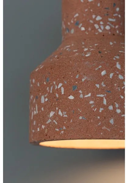 Klausen 111038 - Lampadario a sospensione con filo RESIN 1xE27/11W/230V rosa/nero