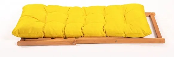 Lettino da giardino giallo/faggio