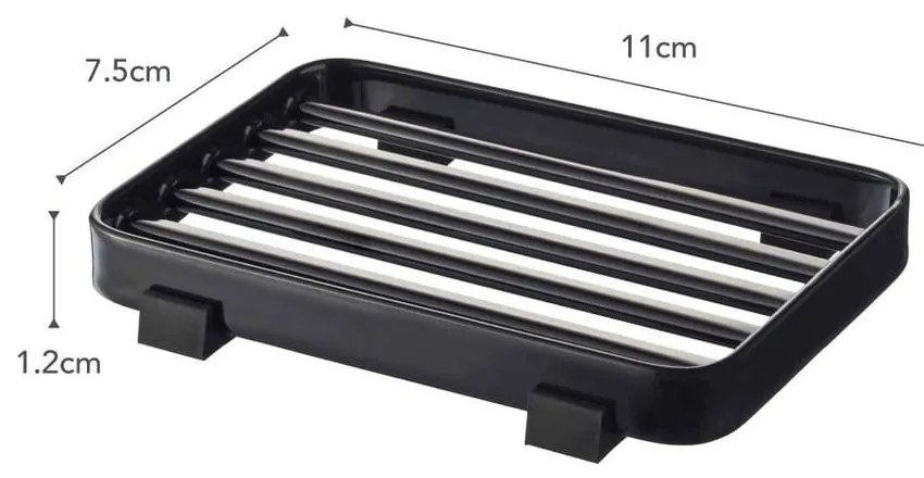 Tappeto di sapone nero Tower - YAMAZAKI