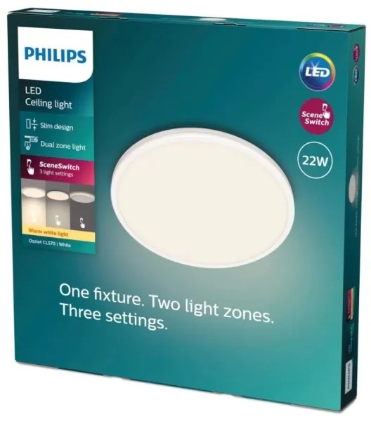 Philips- Plafoniera LED dimmerabile OZZIET SCENE SWITCH LED/22W/230V 2700K