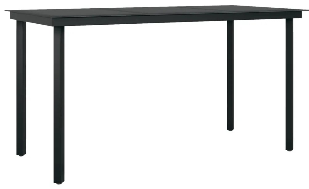 Idaxl set mobili da pranzo per giardino 7 pz nero