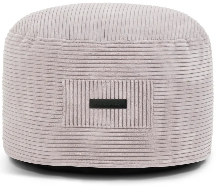 Poggiapiedi grigio chiaro con rivestimento in velluto a coste Om 60 – SLOWDOWN