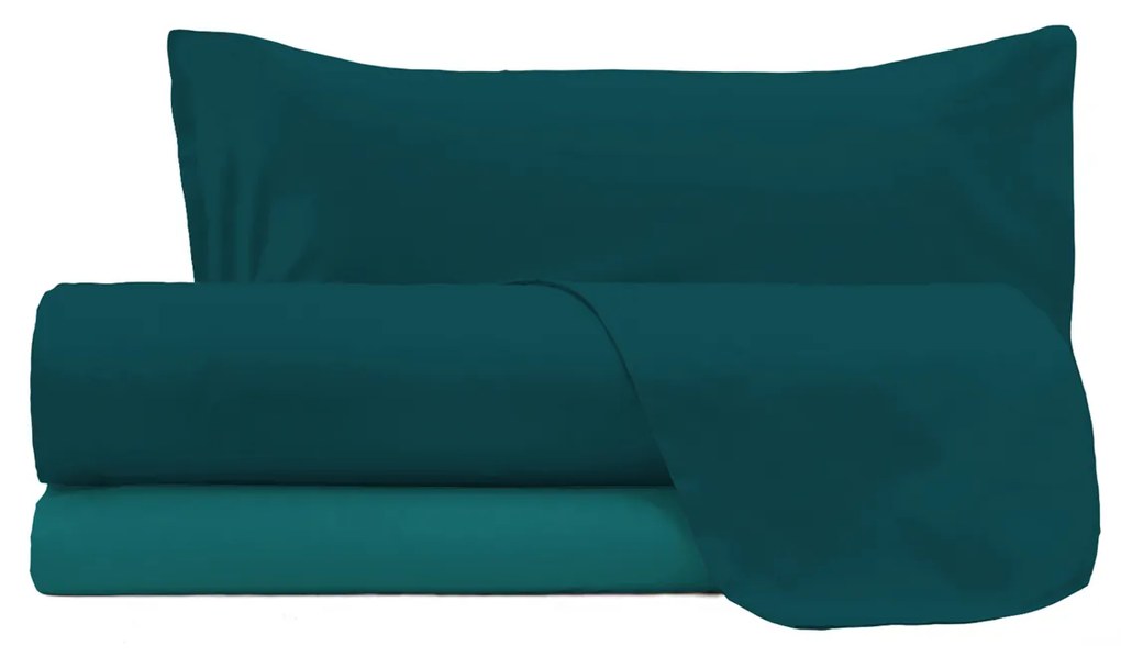 Completto letto singolo double face petrolio/fumo Datex