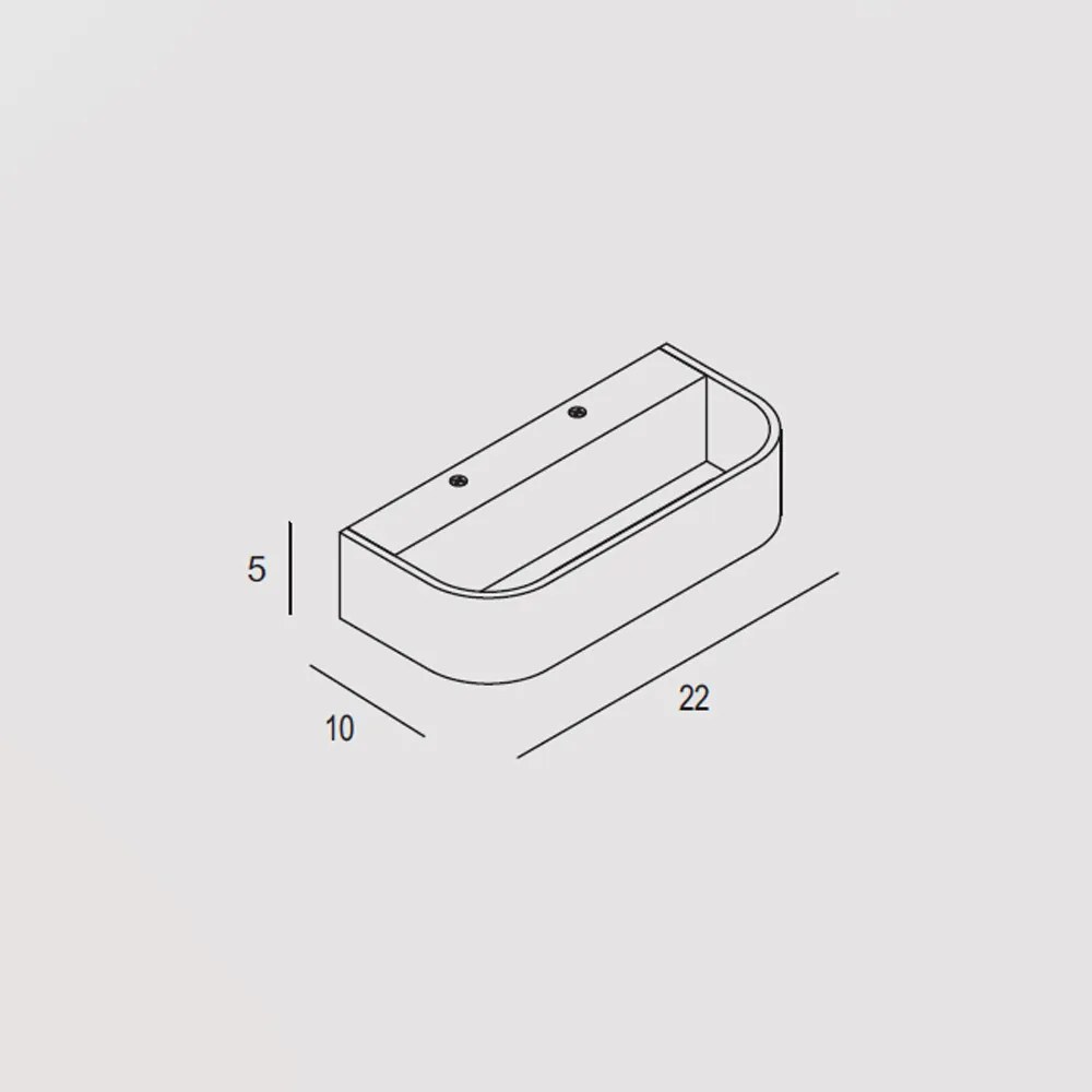 Applique Contemporanea Handles Metallo Oro Opaco Led 12W