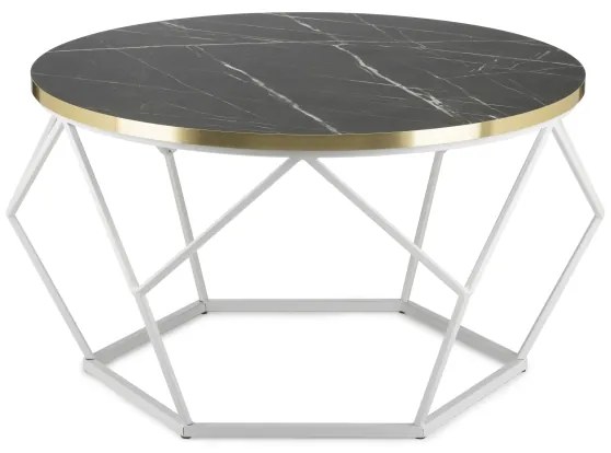 Tavolino DIAMOND 40x70 cm oro/nero/bianco
