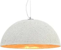 Lampadario da Soffitto Bianco e Oro 50 cm E27 50936