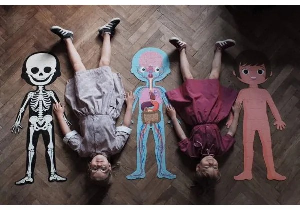 Janod - Puzzle educativo per bambini 225 pezzi corpo umano