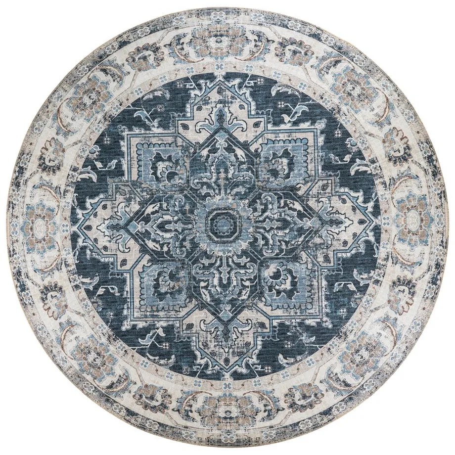 Tappeto rotondo blu ø 200 cm Havana - House Nordic