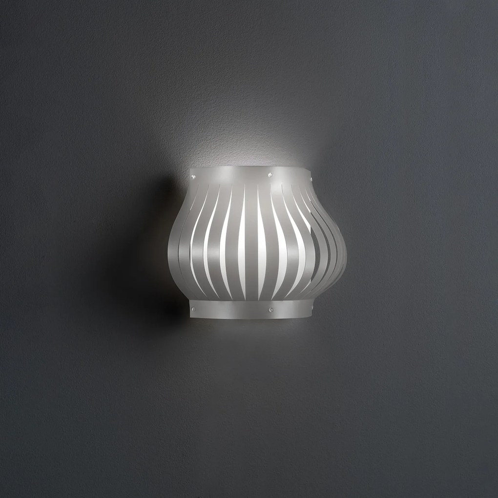 Applique Moderna Helios Polilux ® Argento 1 Luce E27 H25Cm