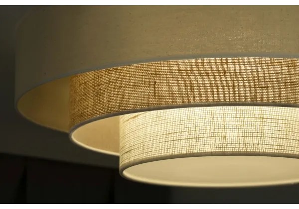 Duolla - Plafoniera LED LUNETA LED/26W/230V diametro 60 cm 4000K color crema/marrone