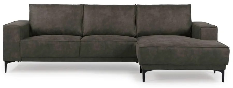 Divano angolare antracite in similpelle (angolo destro) Copenhagen - Scandic