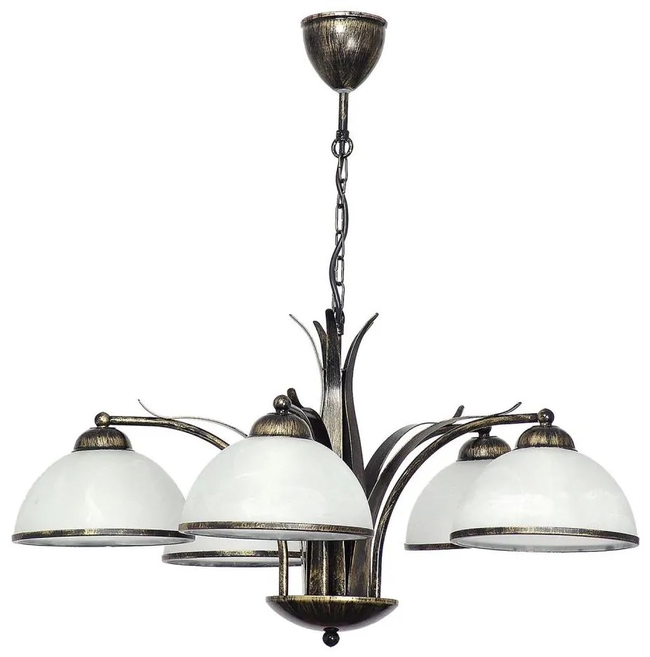 Lampadario a sospensione con catena KORFU 5xE27/60W/230V