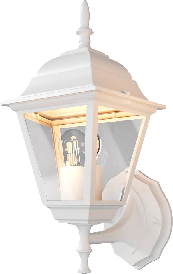 Applique Lanterna da Esterno E27 IP54 Bianca - Serie ALFIERI 1A