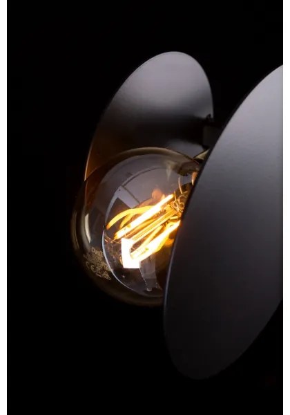 Lampadario a sospensione con supporto rigido MINERVA 2xE27/15W + 2xE14/10W/230V nero