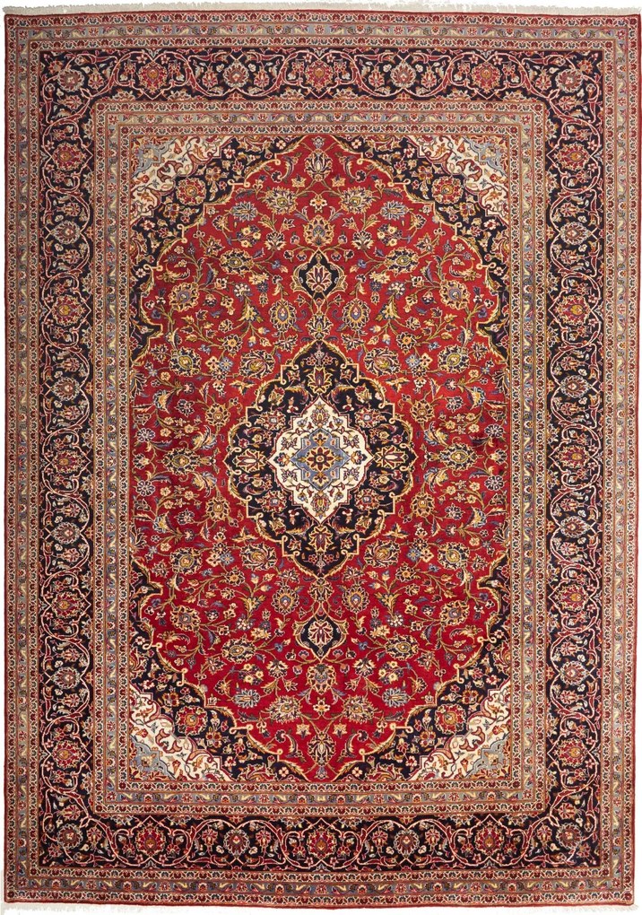 Kashan Tappeto persiano 340x250 Rosso (Iran) Annodato A Mano