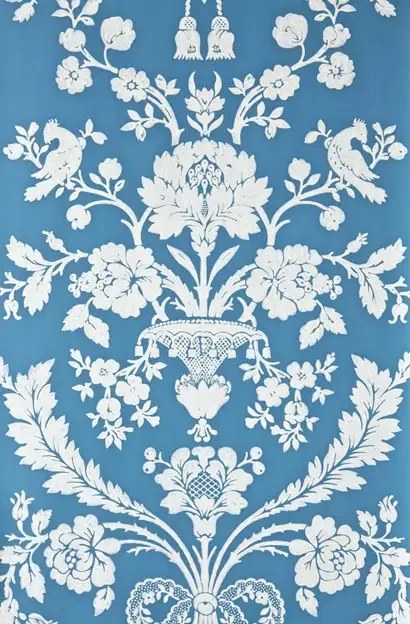 Farrow & Ball Carta da parati St Antoine - Chinese Blue/ Pointing