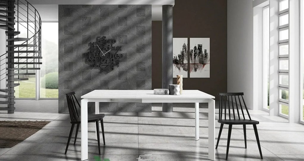 Tavolo da pranzo allungabile moderno  in legno  90 x 90