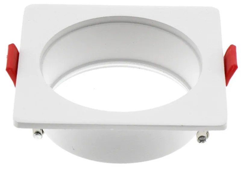 Portafaretto fisso per faretto Cobfix 10W da incasso 83x83mm Bianco Quadrato 1 posto M LEDME