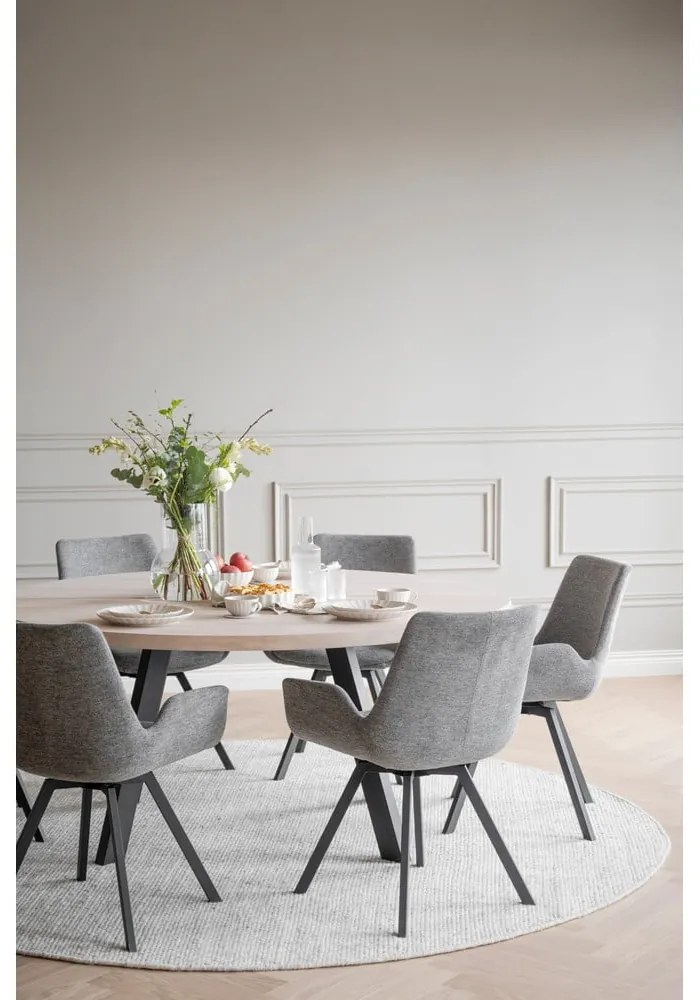 Set di sedie da pranzo grigia in imbottito 2 pz Norwell – Rowico