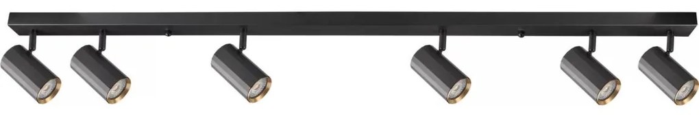 Faretto NICEA 6xGU10/10W/230V nero