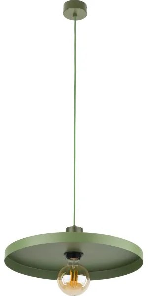 Lampadario a sospensione con filo SILA 1xE27/15W/230V diametro 40 cm verde