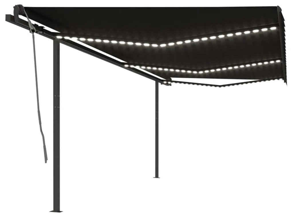 Tenda Da Sole Automatica Con Sensore Vento E Led 6x3m Antracite /