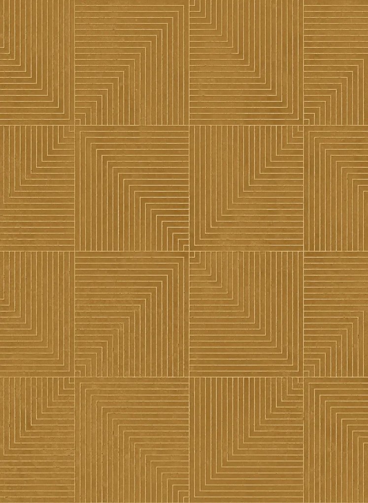Coordonne Carta da parati Tetragonal - Curry