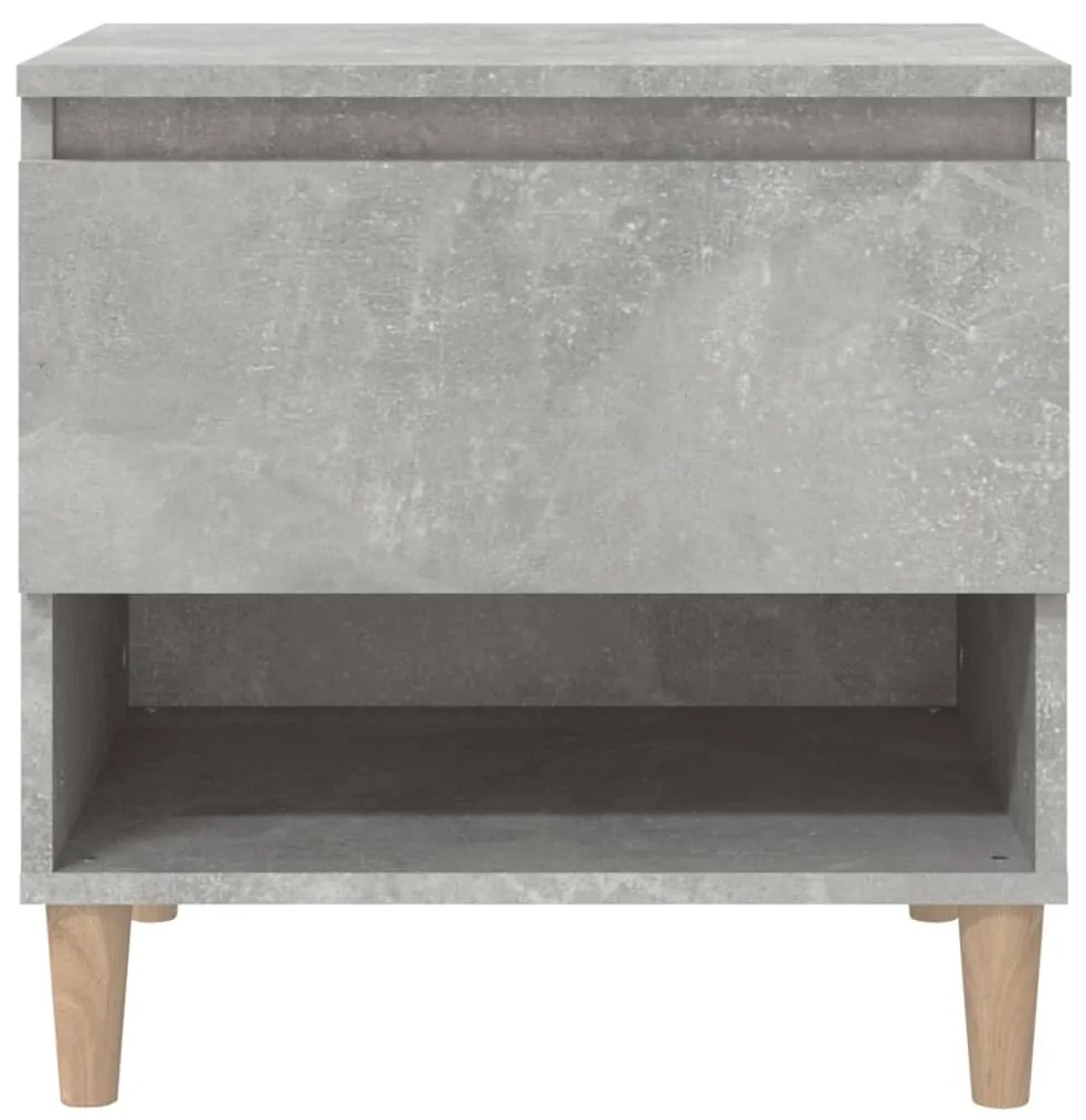 Comodini 2 pz Grigio Cemento 50x46x50 cm in Legno Multistrato