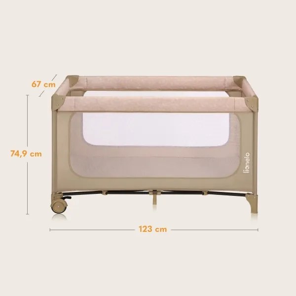 Lionelo - Lettino da viaggio JASMIN EASY FOLD Beige Sand