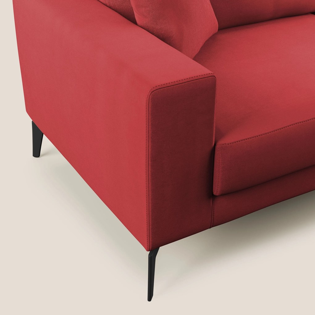 Prestige divano moderno in microfibra smacchiabile T11 rosso