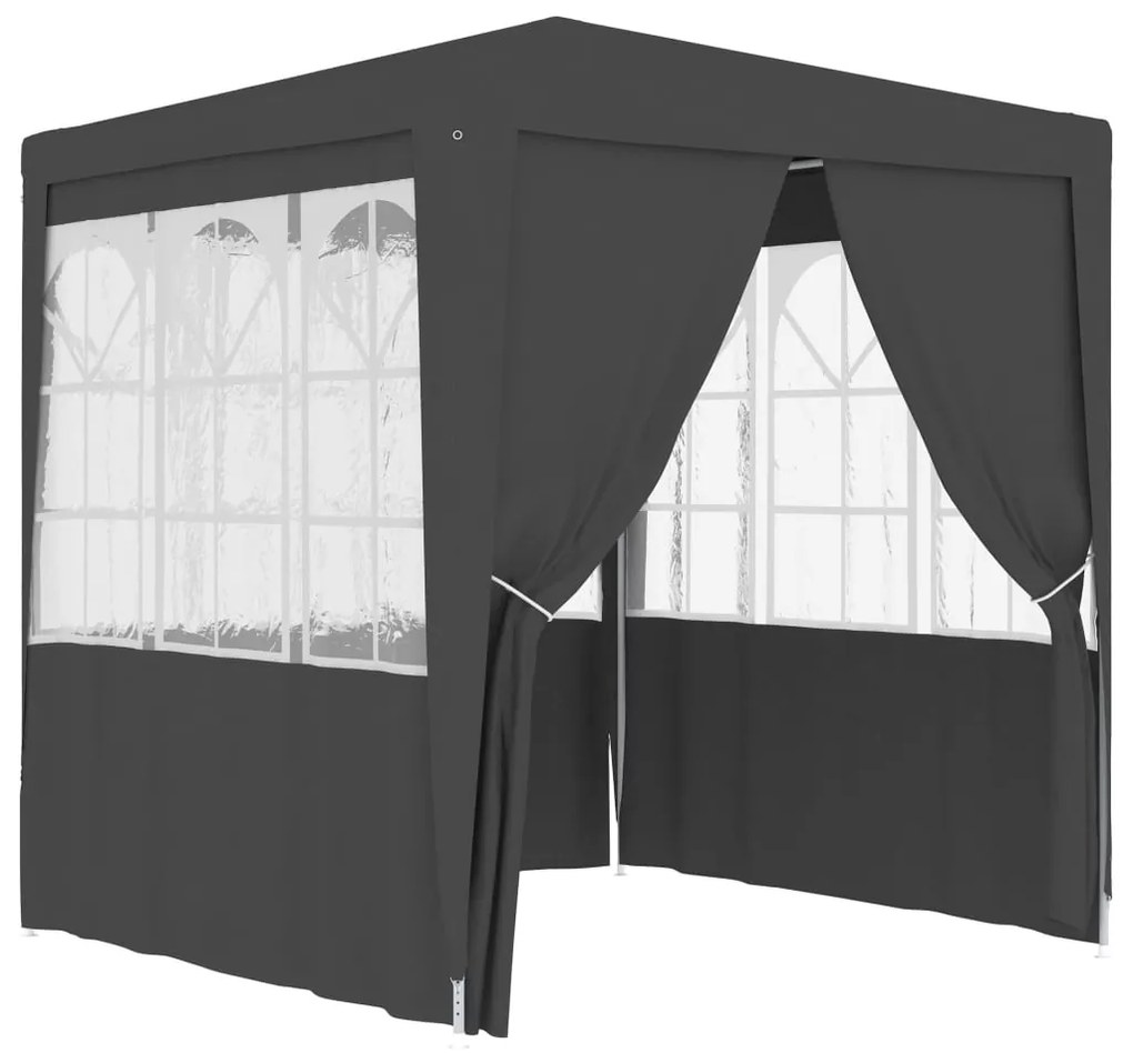 Gazebo Professionale Con Pareti 2,5x2,5 M Antracite 90 G/m² /