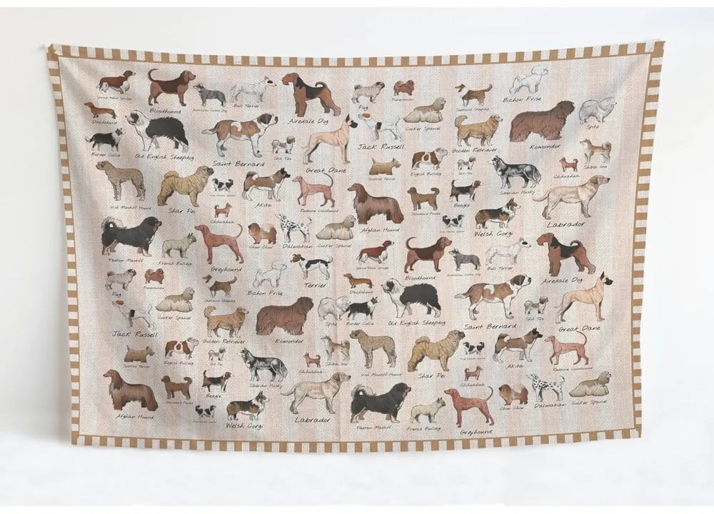 Copriletto per letto matrimoniale 170x240 cm Dog Types - Little Nice Things