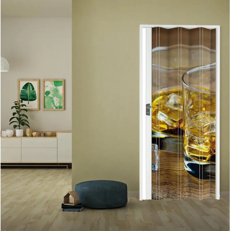 Porta a soffietto Digiatle Drink in pvc multicolore L 89.5 x H 214 cm