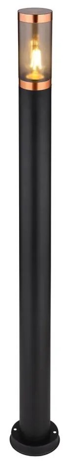 Globo 3159BC - Lampada da esterno BOSTON 1xE27/23W/230V IP44 110 cm nero/rame