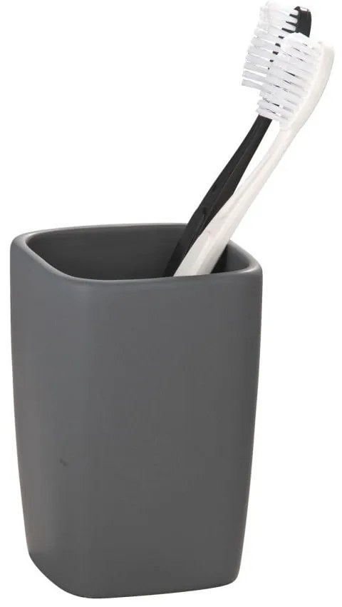 Tazza in ceramica grigia per spazzolini da denti Faro - Wenko