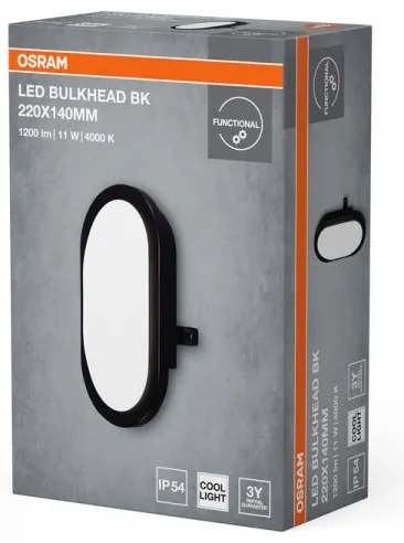 Osram - Applique da esterno LED BULKHEAD LED/11W/230V IP54 nera