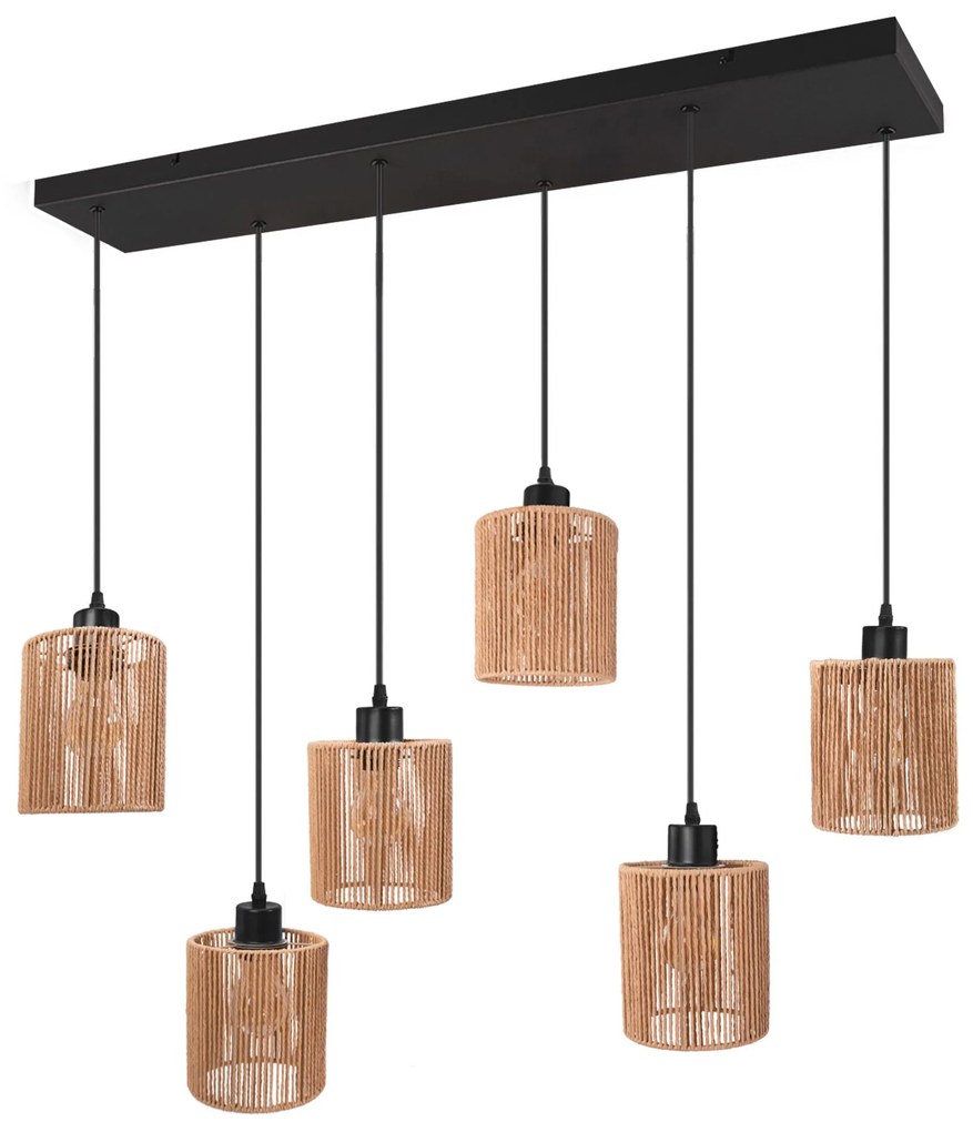 Lampada APP1822-6CP NATURE BLACK