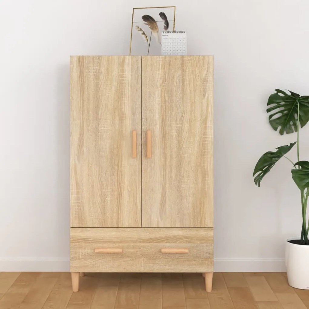 Credenza Rovere Sonoma 70x31x115 Cm İn Legno Multistrato /