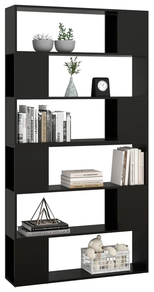 Libreria/divisorio nero 100x24x188 cm