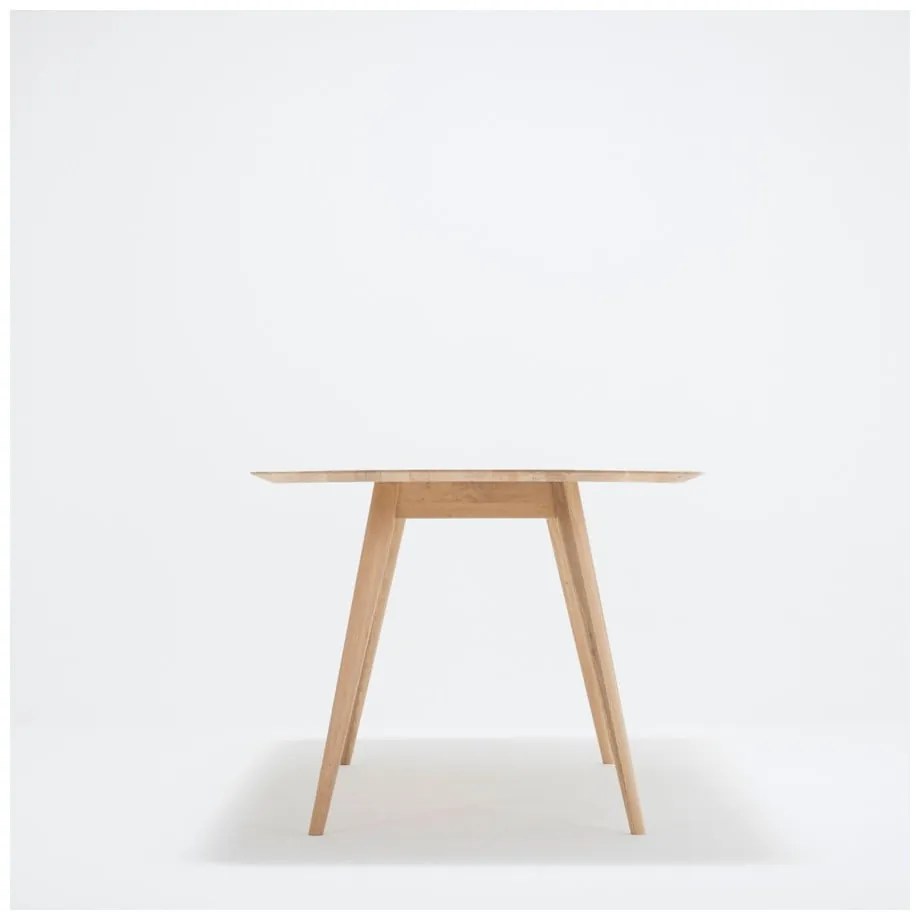 Tavolo da pranzo in legno massiccio di quercia , 220 x 90 cm Stafa - Gazzda