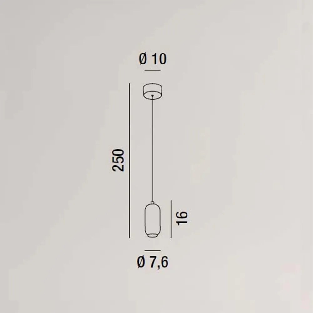 Lampadario In Metallo Contemporaneo Bullet Marrone Led