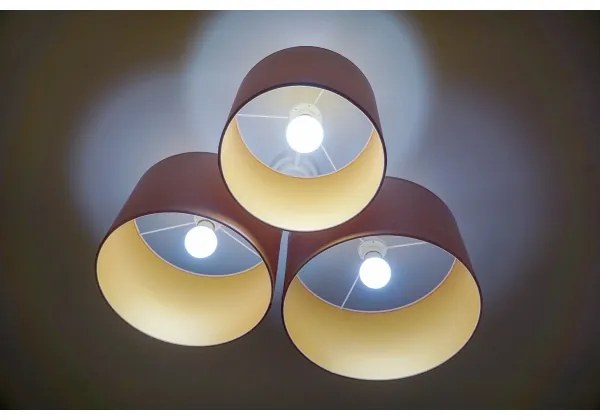 Duolla - Plafoniera ROLLER TRIO 3xE27/60W/230V rosa